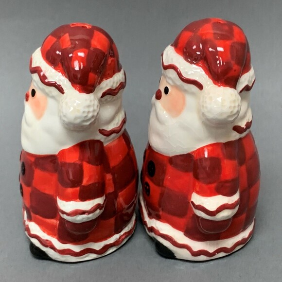 Pfaltzgraff Shakers Salt and Pepper Santa Claus Red White Set of 2 - Picture 6 of 8